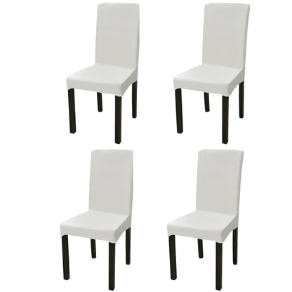 6 Pcs Straight Stretchable Chair Cover