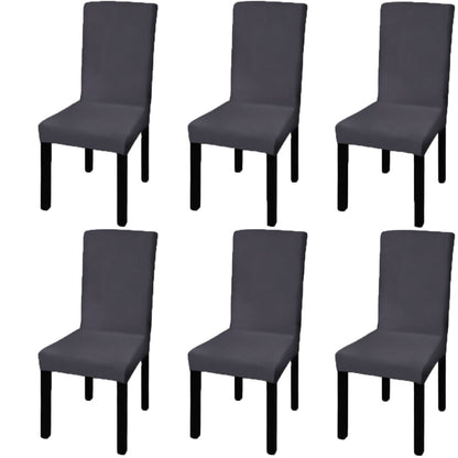 6 Pcs Straight Stretchable Chair Cover