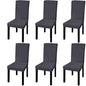 6 Pcs Straight Stretchable Chair Cover