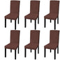 6 Pcs Straight Stretchable Chair Cover