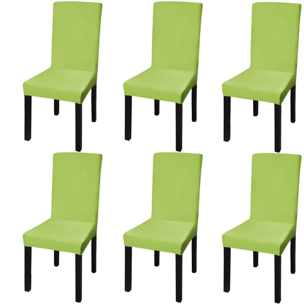 6 Pcs Straight Stretchable Chair Cover