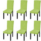 6 Pcs Straight Stretchable Chair Cover