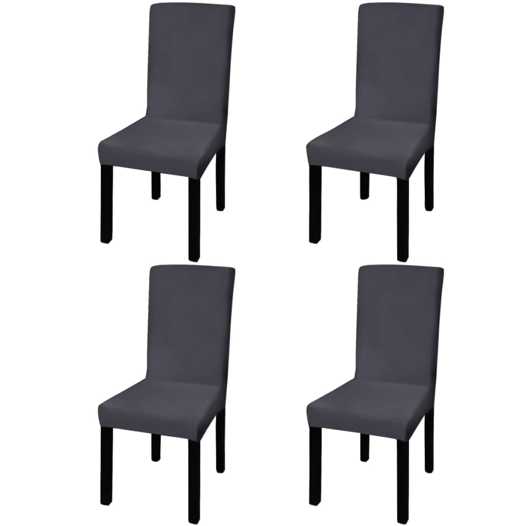 6 Pcs Straight Stretchable Chair Cover