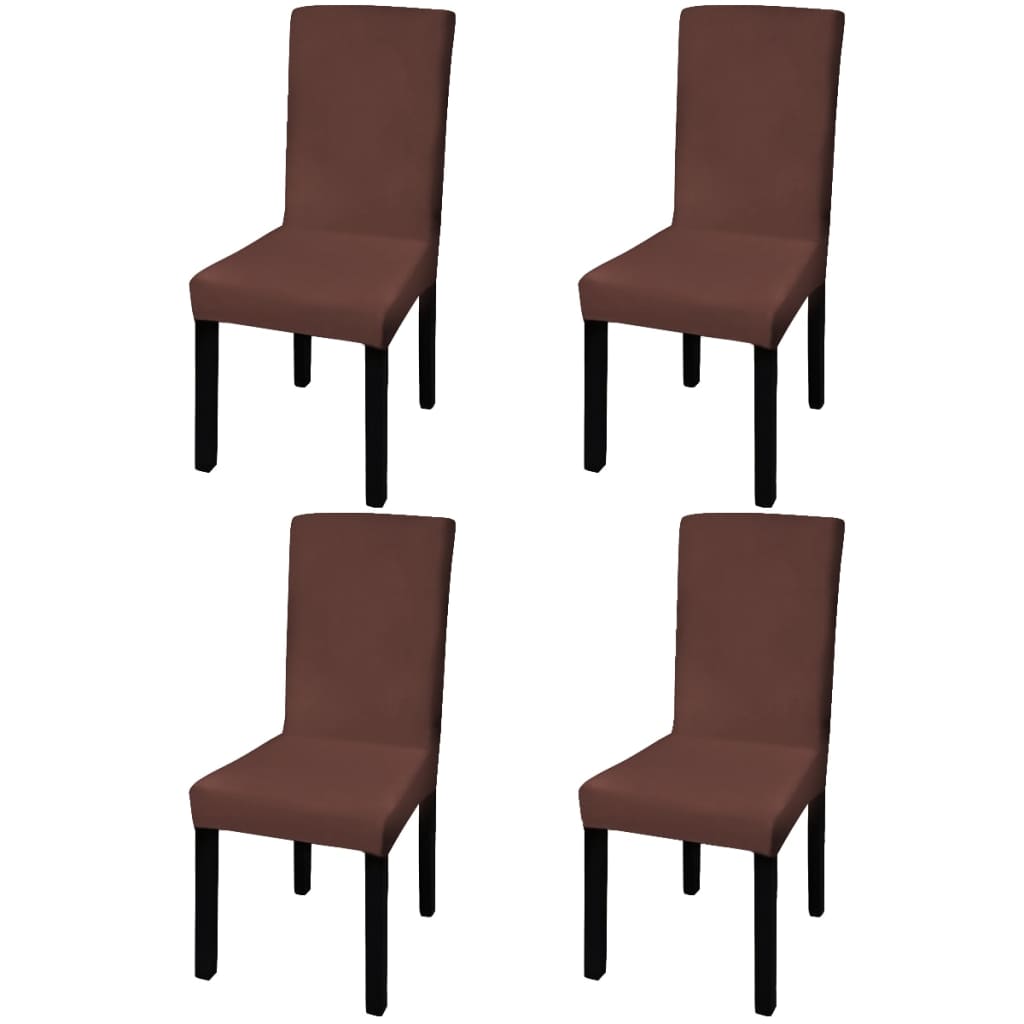 6 Pcs Straight Stretchable Chair Cover