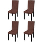 6 Pcs Straight Stretchable Chair Cover
