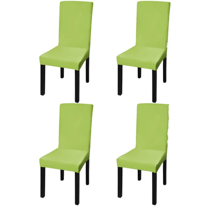 6 Pcs Straight Stretchable Chair Cover