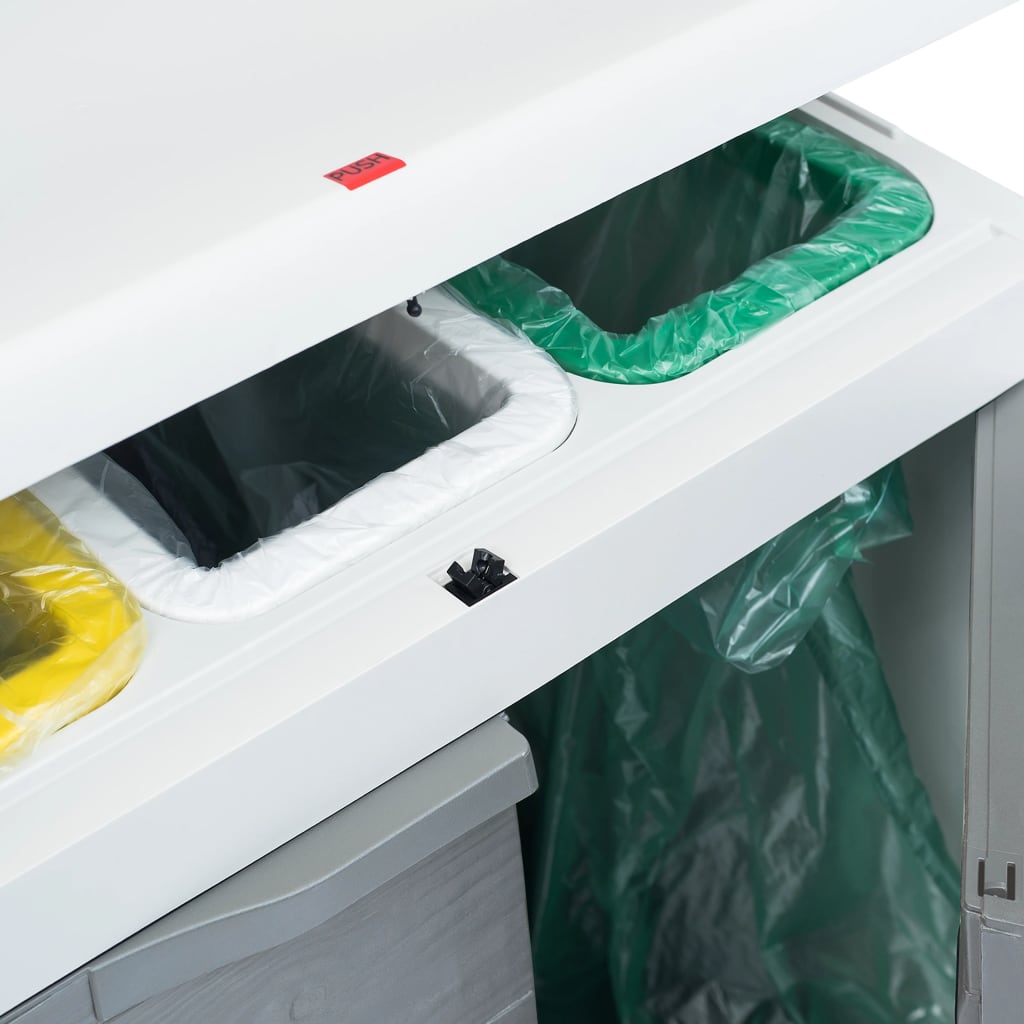 Garden Dustbin With 3 Bags 65X38X102 Cm