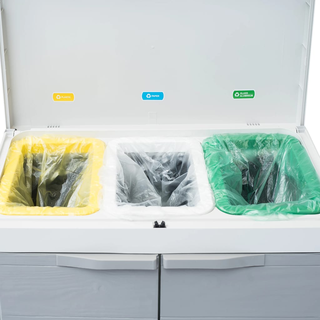 Garden Dustbin With 3 Bags 65X38X102 Cm