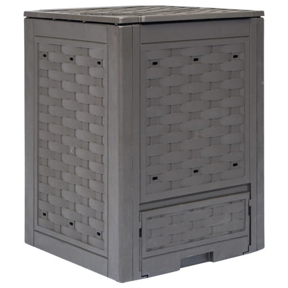 Garden Composters 2 Pcs Brown 60X60X83 Cm Plastic Rattan