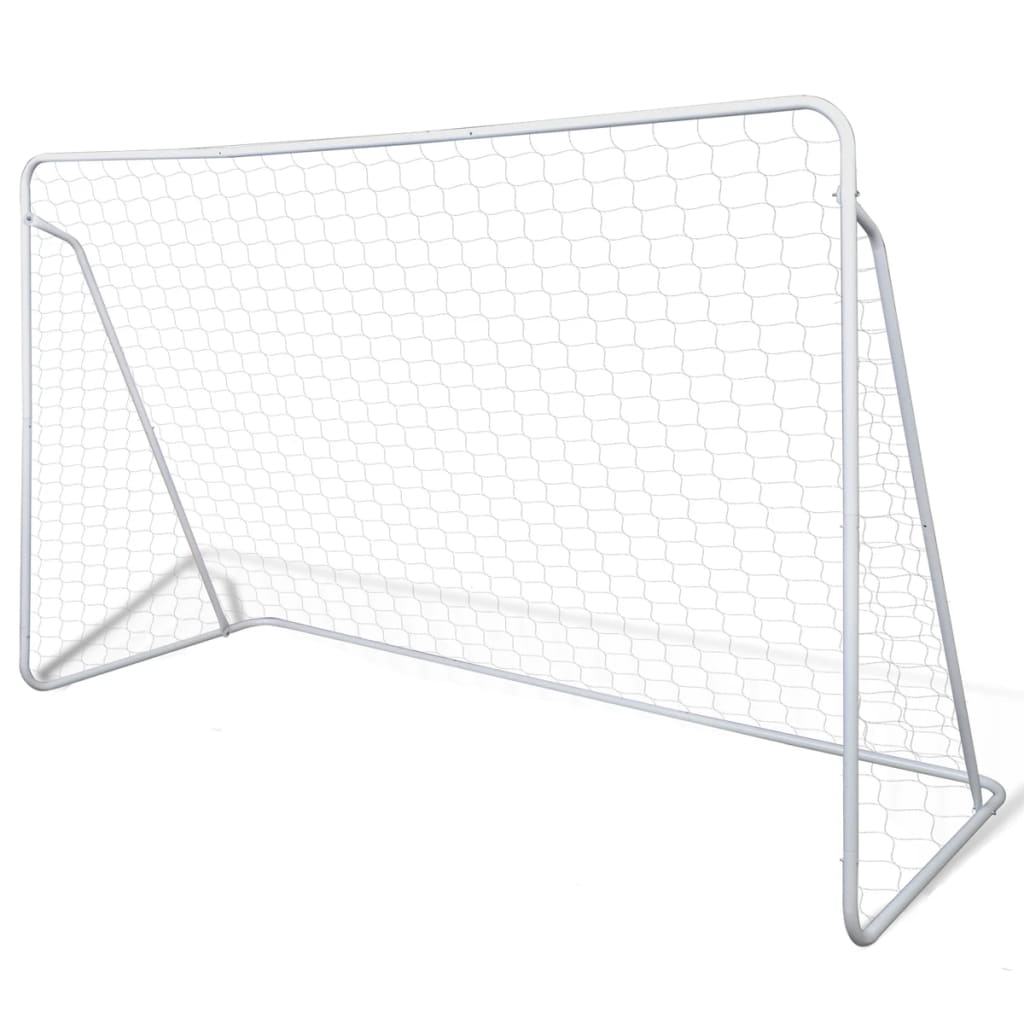Football Goal Nets Steel 2 Pcs 240X90X150 Cm