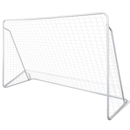 Football Goal Nets Steel 2 Pcs 240X90X150 Cm