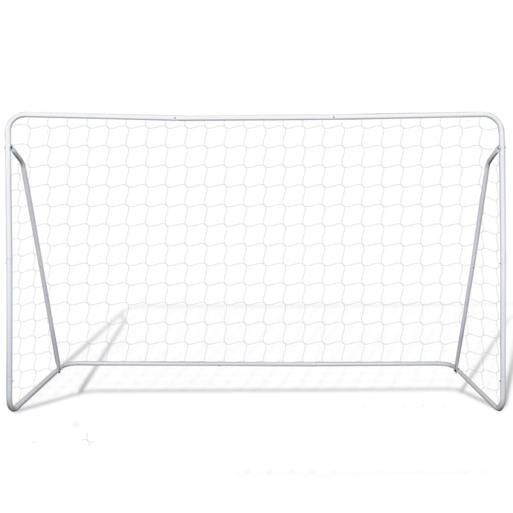 Football Goal Nets Steel 2 Pcs 240X90X150 Cm