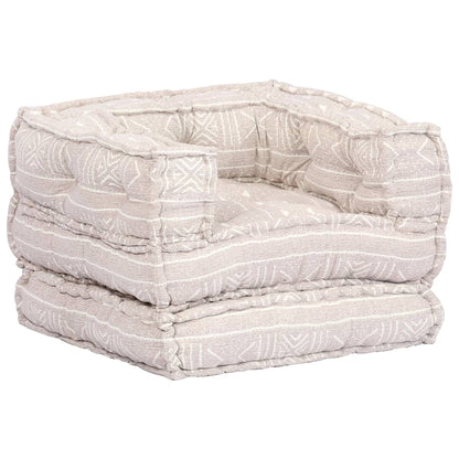 3-Seater Modular Pouffe Fabric