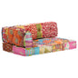 3-Seater Modular Pouffe Fabric