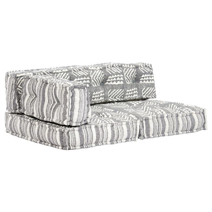 3-Seater Modular Pouffe Fabric