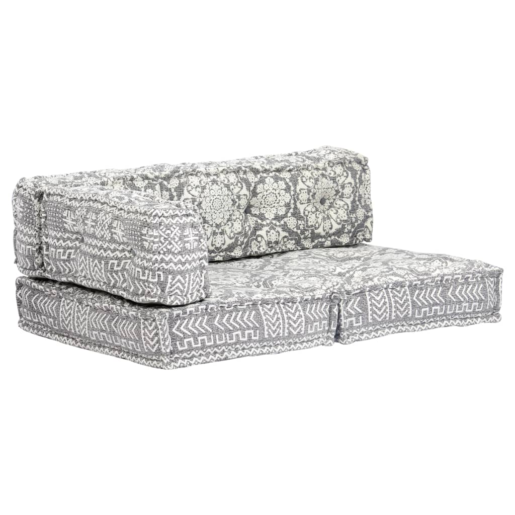 3-Seater Modular Pouffe Fabric