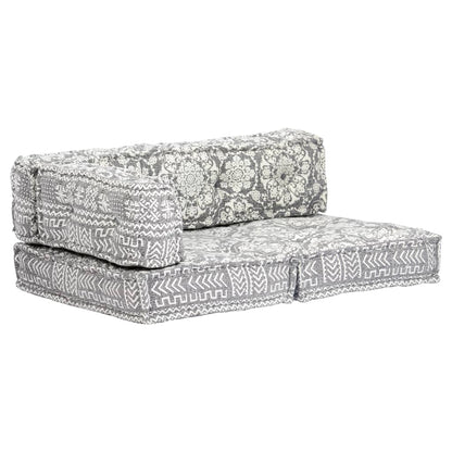 3-Seater Modular Pouffe Fabric
