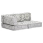 3-Seater Modular Pouffe Fabric