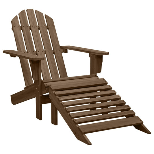 Garden Chair With Ottoman Wood