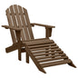 Garden Chair With Ottoman Wood