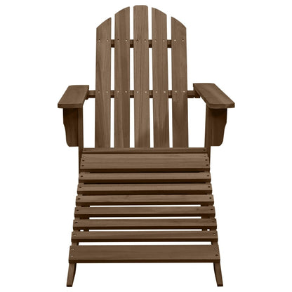 Garden Chair With Ottoman Wood