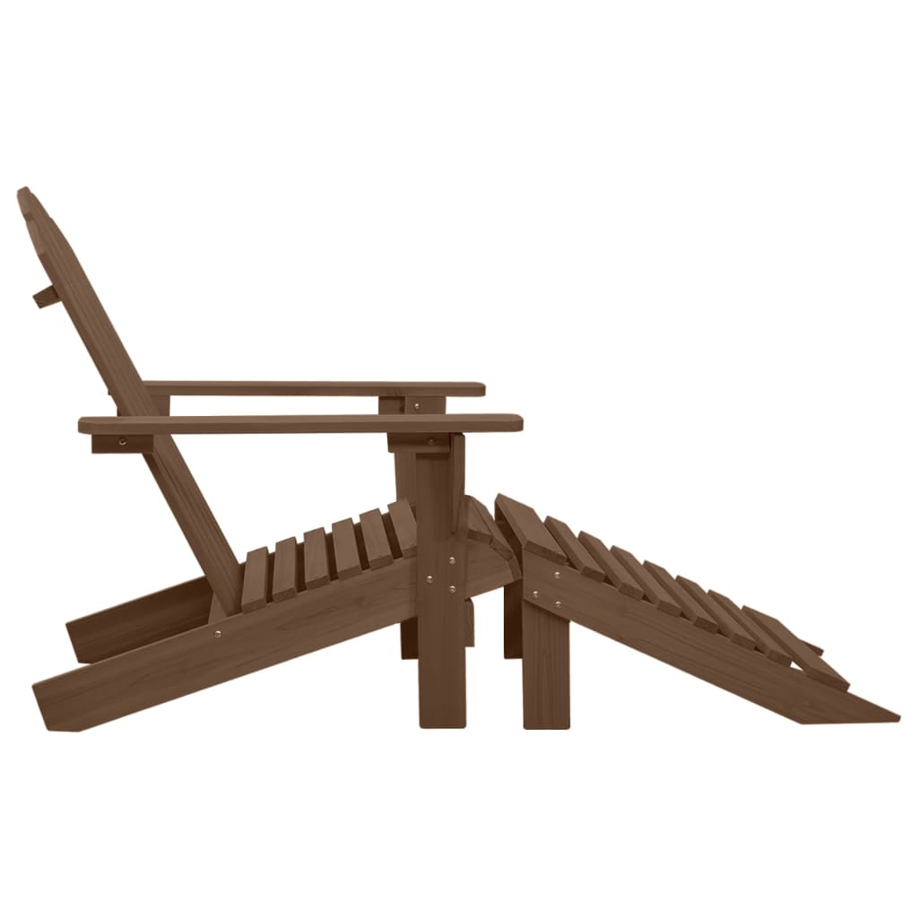 Garden Chair With Ottoman Wood