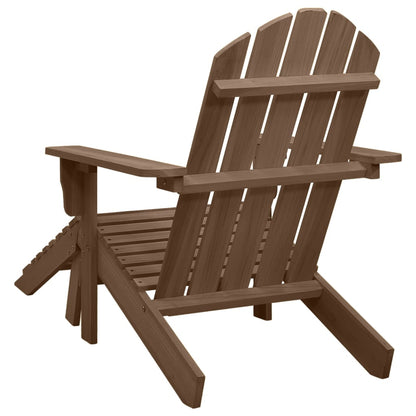 Garden Chair With Ottoman Wood