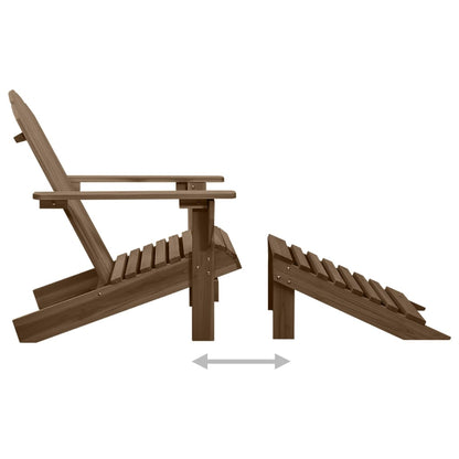 Garden Chair With Ottoman Wood