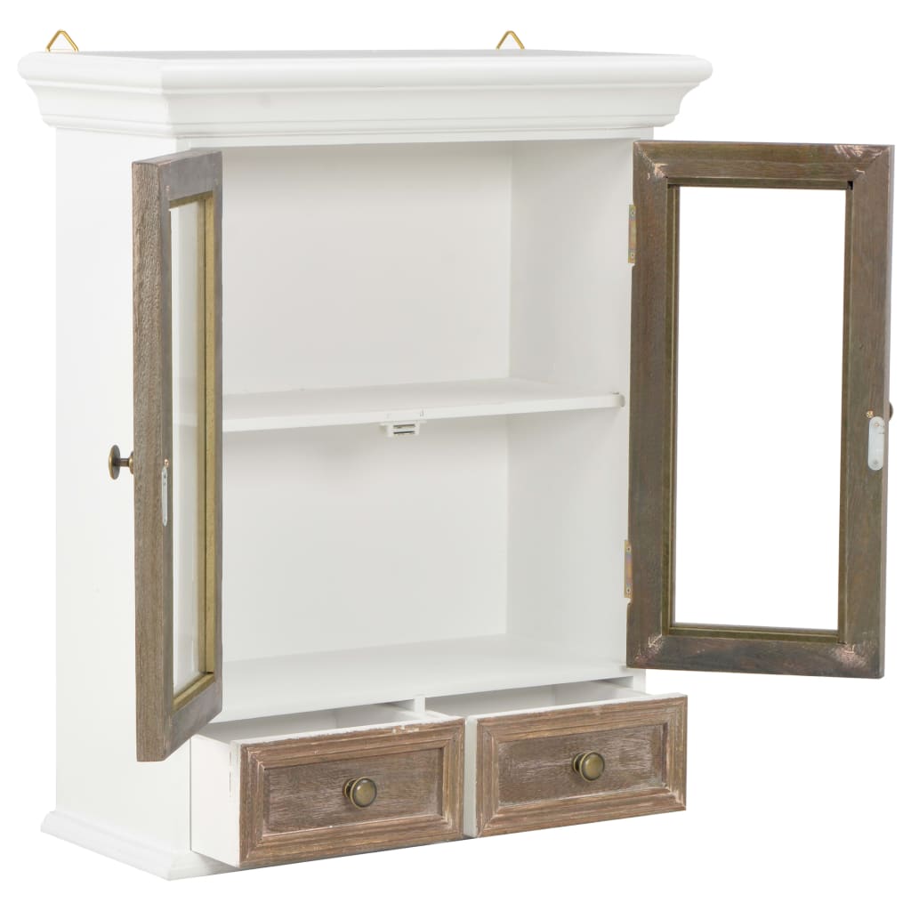 Wall Cabinet White 49X22X59 Cm Engineered Wood