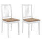 Dining Chairs With Cushions 2 Pcs White Solid Wood