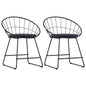 Dining Chairs With Faux Leather Seats 2 Pcs Steel