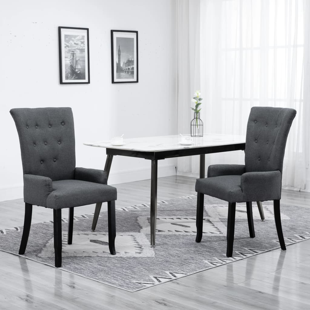 Dining Chair With Armrests Fabric