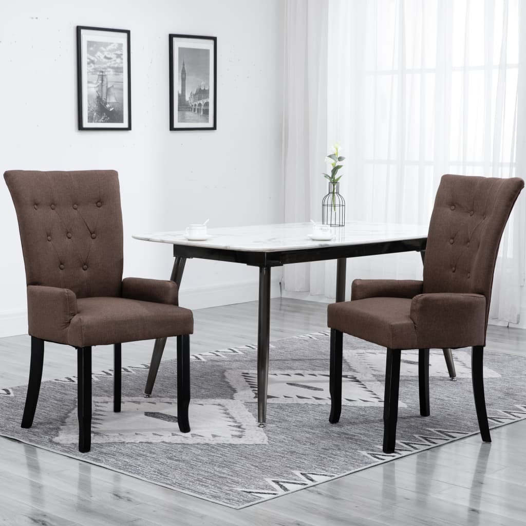 Dining Chair With Armrests Fabric