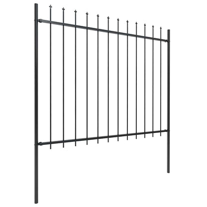 Garden Fence With Spear Top Steel 181X