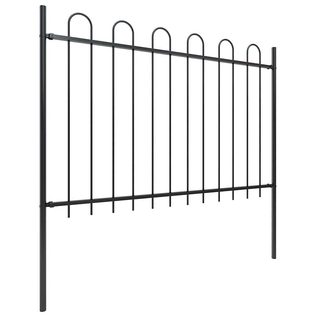 Garden Fence With Hoop Top Steel 181X