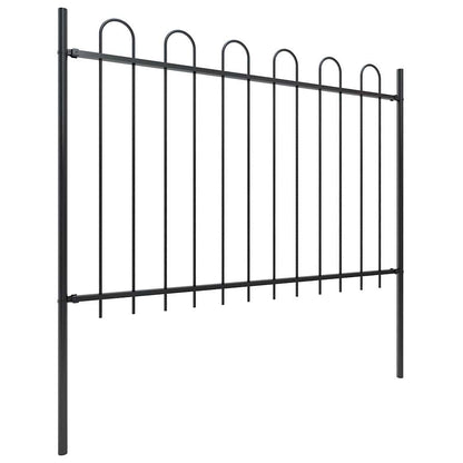 Garden Fence With Hoop Top Steel 181X