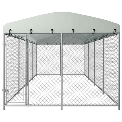 Outdoor Dog Kennel With Roof 7.6X3.8X2.3 M