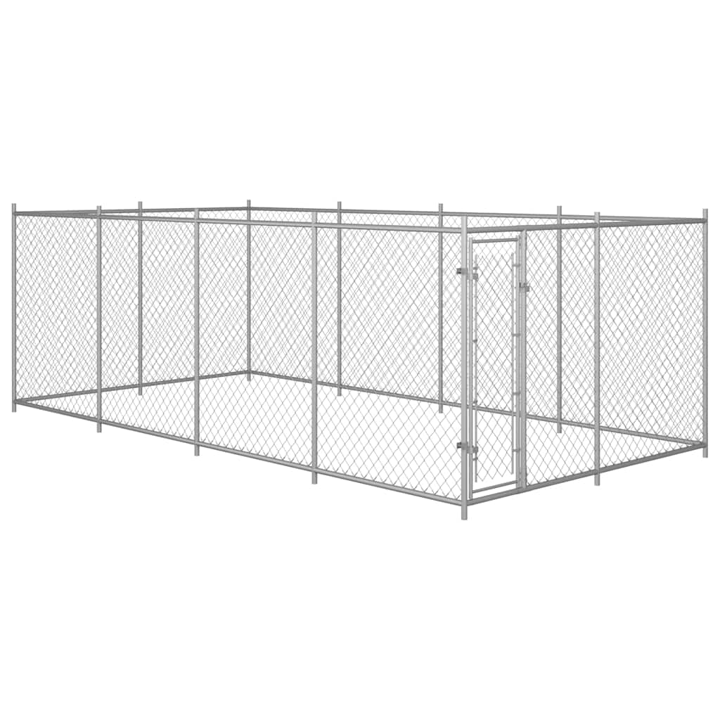 Outdoor Dog Kennel With Roof 7.6X3.8X2.3 M