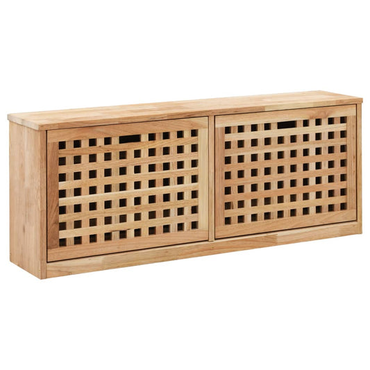 Shoe Storage Bench 94X20X Solid Walnut Wood