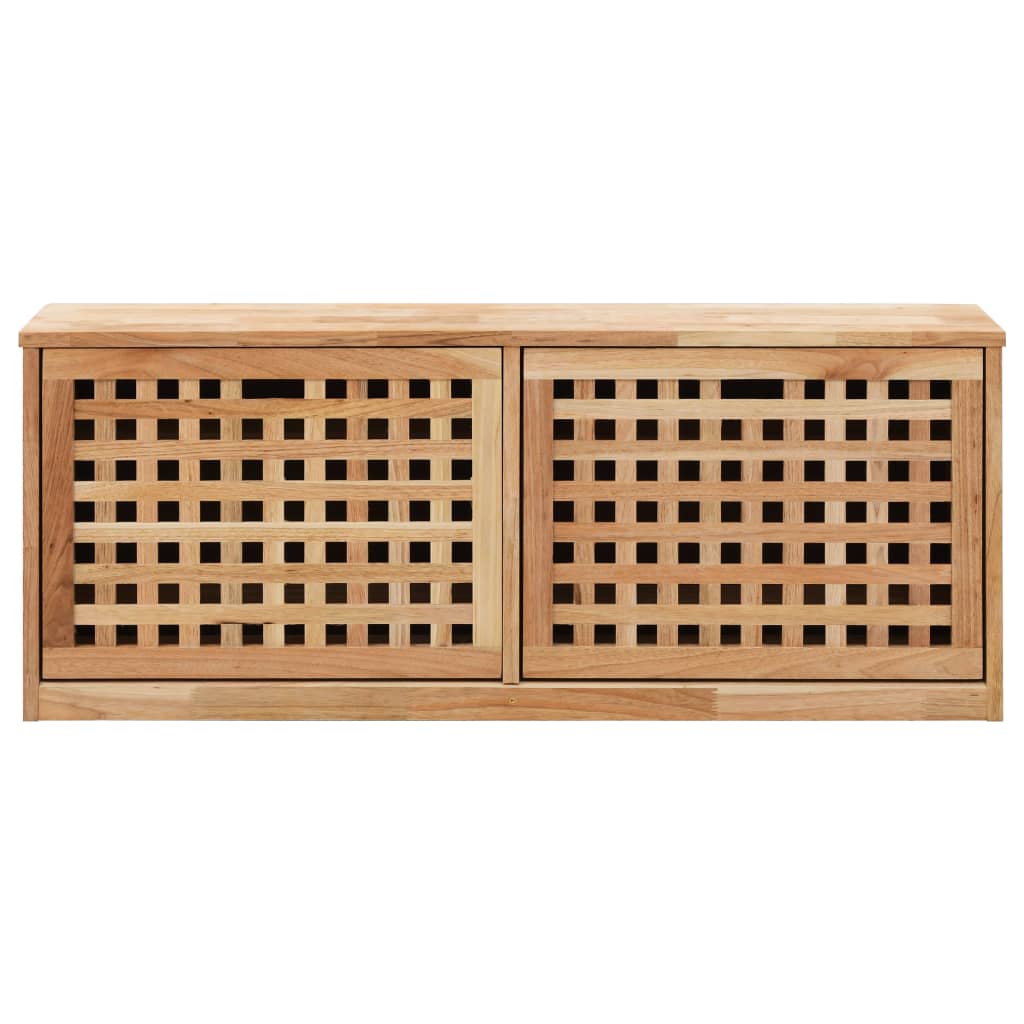 Shoe Storage Bench 94X20X Solid Walnut Wood