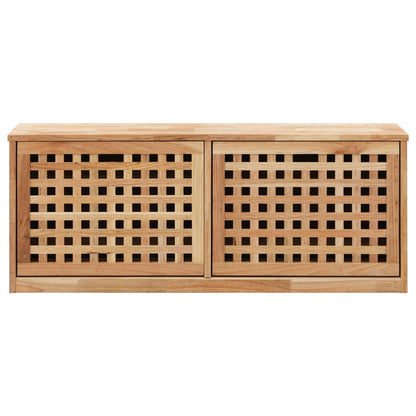 Shoe Storage Bench 94X20X Solid Walnut Wood