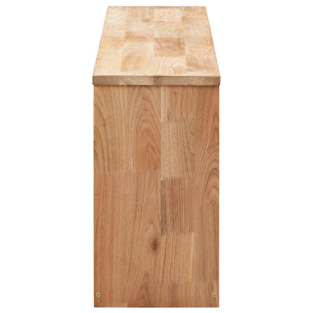 Shoe Storage Bench 94X20X Solid Walnut Wood