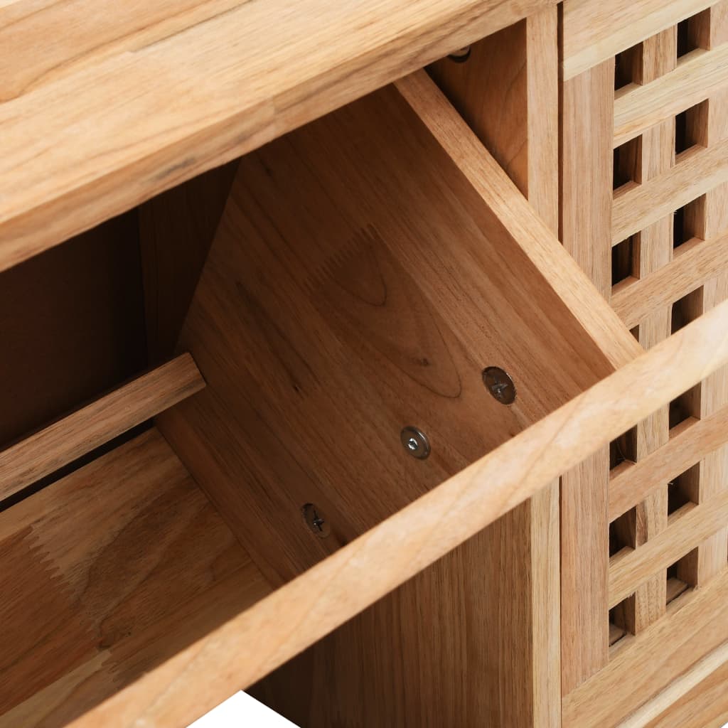 Shoe Storage Bench 94X20X Solid Walnut Wood