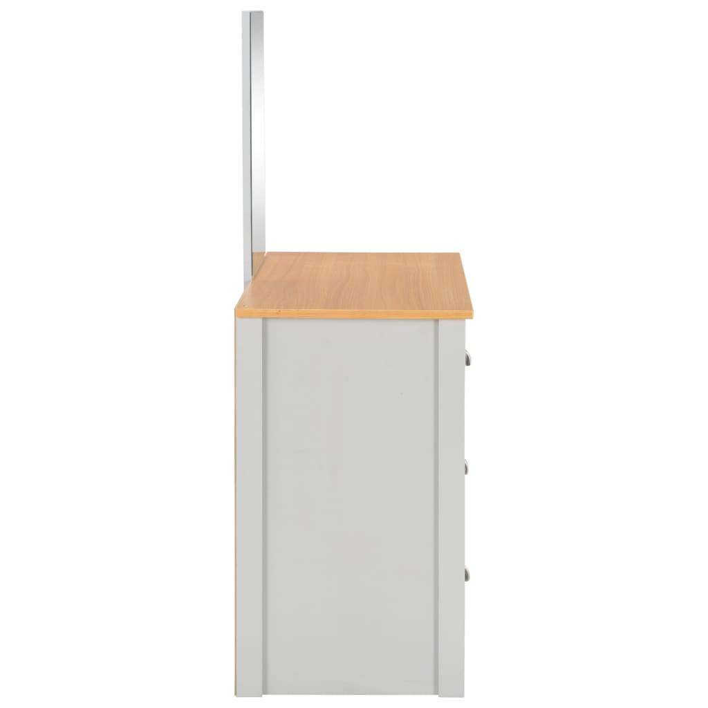 Dressing Table With Mirror And Stool Grey 104X45X131 Cm