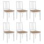 Dining Chairs With Cushions 4 Pcs White Solid Wood