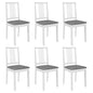 Dining Chairs With Cushions 4 Pcs White Solid Wood