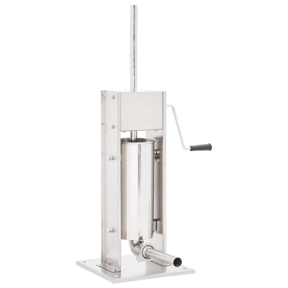 Manual Sausage Stuffer Silver Stainless Steel