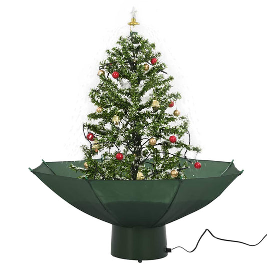 Snowing Christmas Tree With Umbrella Base 75 Cm