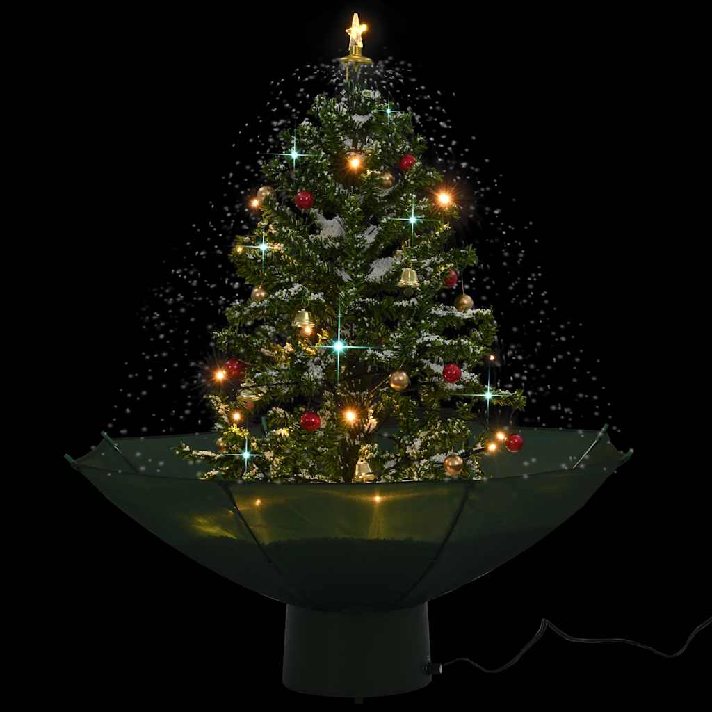 Snowing Christmas Tree With Umbrella Base 75 Cm