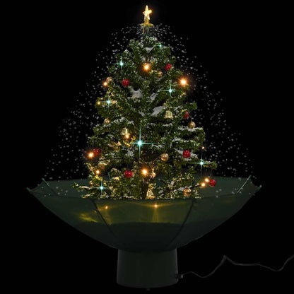 Snowing Christmas Tree With Umbrella Base 75 Cm